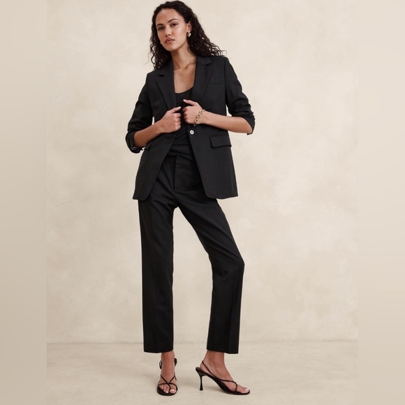 NWT! Banana Republic Black Siena Slim Wool Ankle Pant - Multiple Sizes🧡 - Picture 1 of 16
